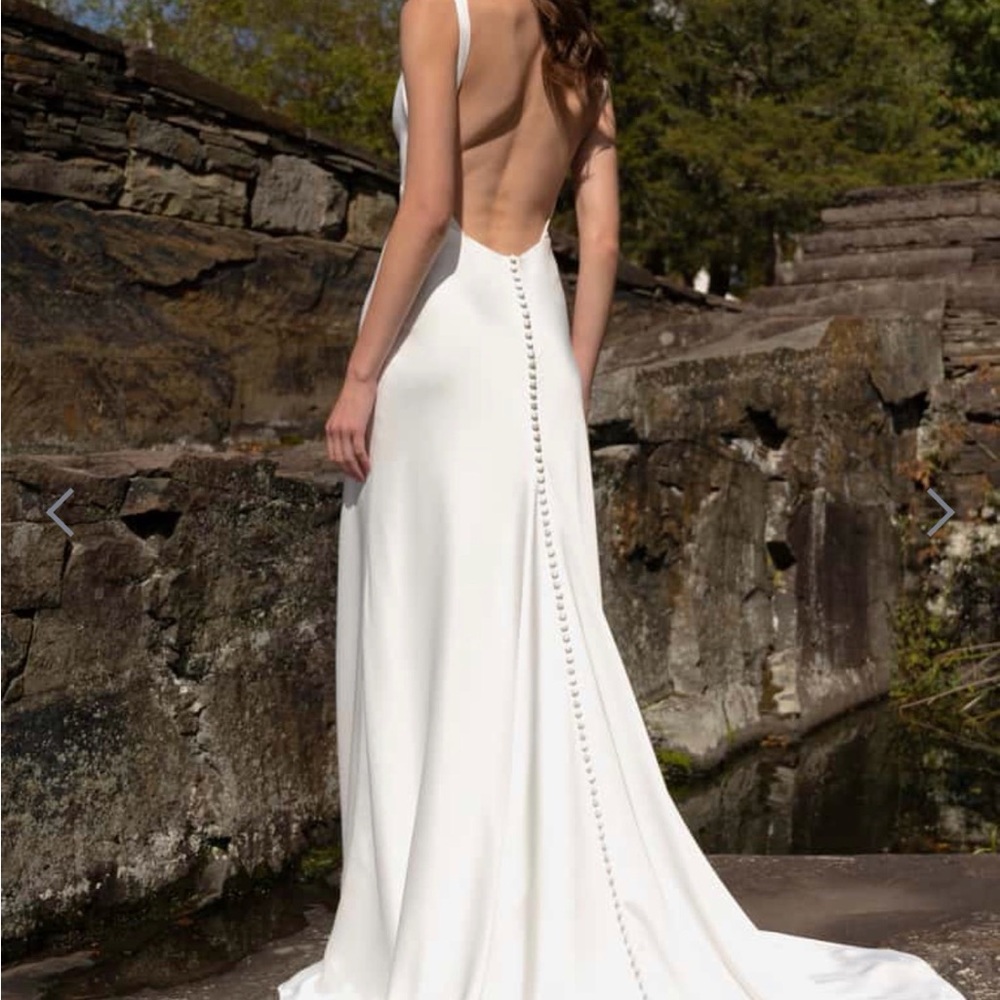 Jenny Yoo Ivory Satin Wedding Dress - Picture 2 of 2